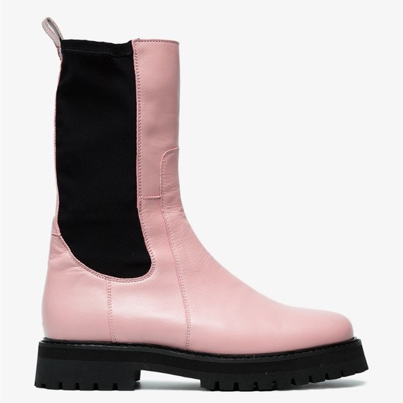 MARQUES ALMEIDA Pink Klara Combat Boots - Picture 2 of 7